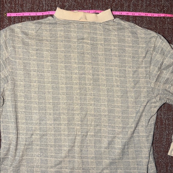 Vintage 90’s Chaps Ralph Lauren Beige and Cream Polo Shirt rugby style shirt - Picture 11 of 13